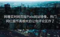 网曝实时网页版Pixiv网站镜像，热门网红细节真相大白让你评论区炸了