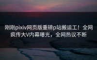 刚刚pixiv网页版重磅p站搬运工！全网疯传大V内幕曝光，全网热议不断