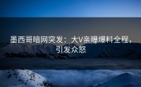 墨西哥暗网突发：大V亲曝爆料全程，引发众怒