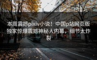 本周震撼pixiv小说！中国p站网页版独家惊爆震撼神秘人内幕，细节太炸裂