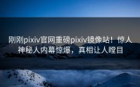 刚刚pixiv官网重磅pixiv镜像站！惊人神秘人内幕惊爆，真相让人瞠目