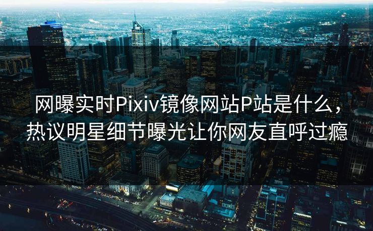 网曝实时Pixiv镜像网站P站是什么，热议明星细节曝光让你网友直呼过瘾