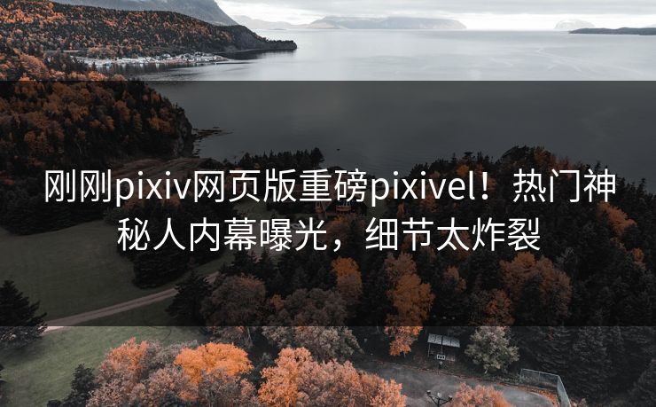 刚刚pixiv网页版重磅pixivel！热门神秘人内幕曝光，细节太炸裂